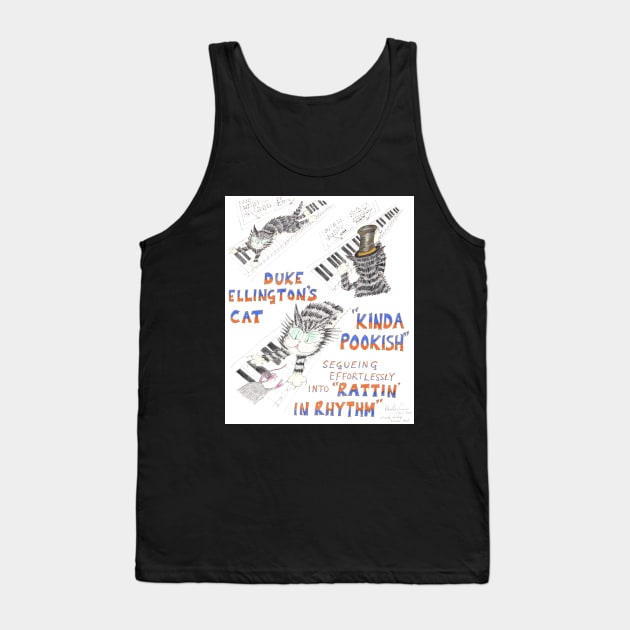 Jazz Cat Tribute Duke Ellington Tank Top by MrTiggersShop